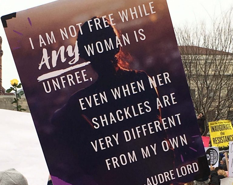 "I am not free while any woman is unfree, even when her shackles are very different from my own." - Audre Lord